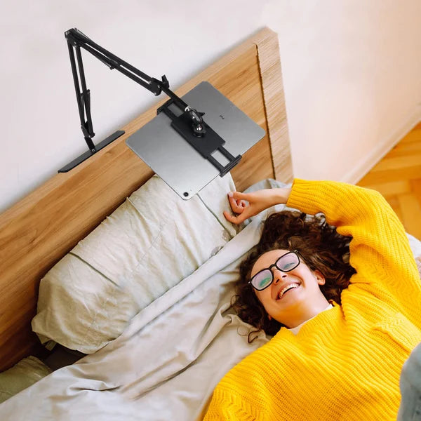 Telefoon- en tablethouder - zonder klem, zonder schade aan meubels - handsfree kijken, lezen en bellen in bed of aan het bureau