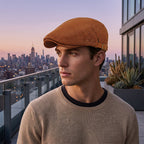 Breathable Flat Cap with Adjustable Strap ¨C Mesh Fabric, Classic Ivy Style & Built-in Sweatband