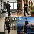 2026 New Arrivals Men's T-Shirt & Wide-Leg Pants 2-Piece Set