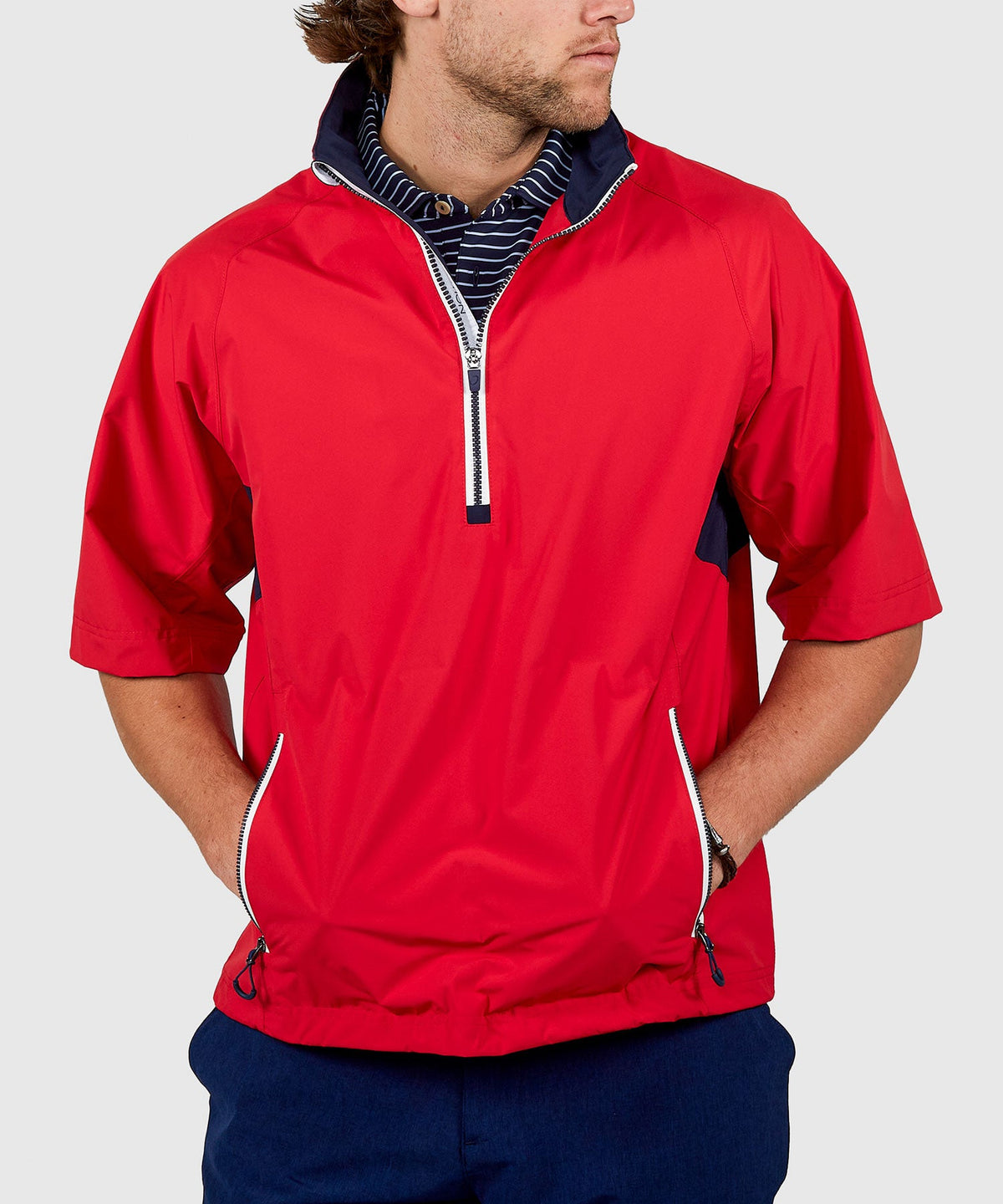 Half-Sleeve Waterproof Quarter-Zip Jacket