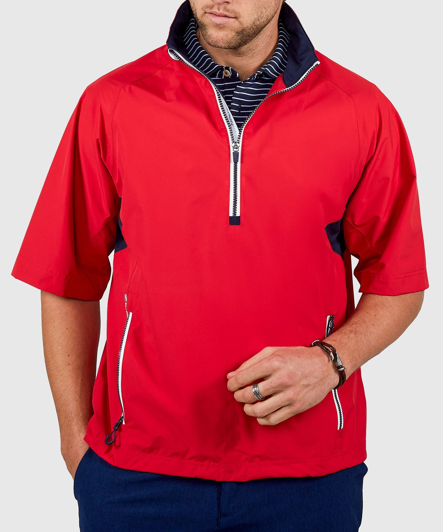Half-Sleeve Waterproof Quarter-Zip Jacket