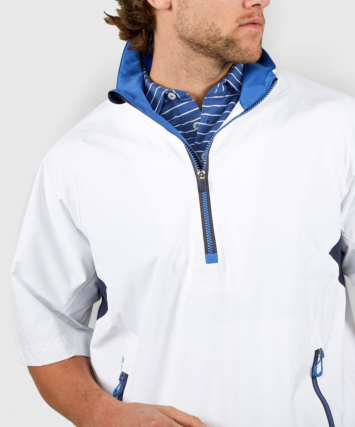 Half-Sleeve Waterproof Quarter-Zip Jacket
