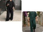 2026 New Arrivals Men's T-Shirt & Wide-Leg Pants 2-Piece Set