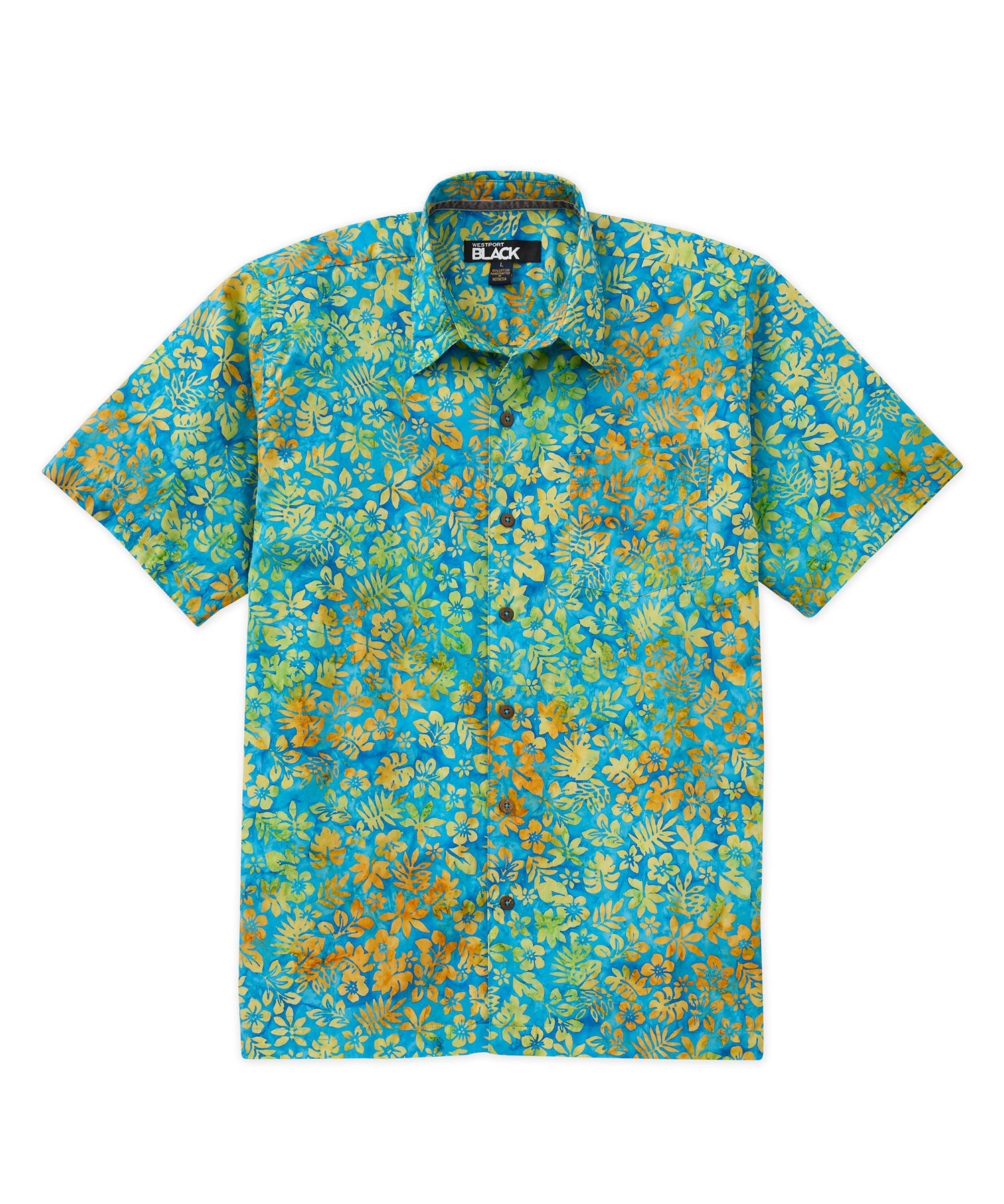 Short Sleeve Batik Print Camp Shirt – Multi