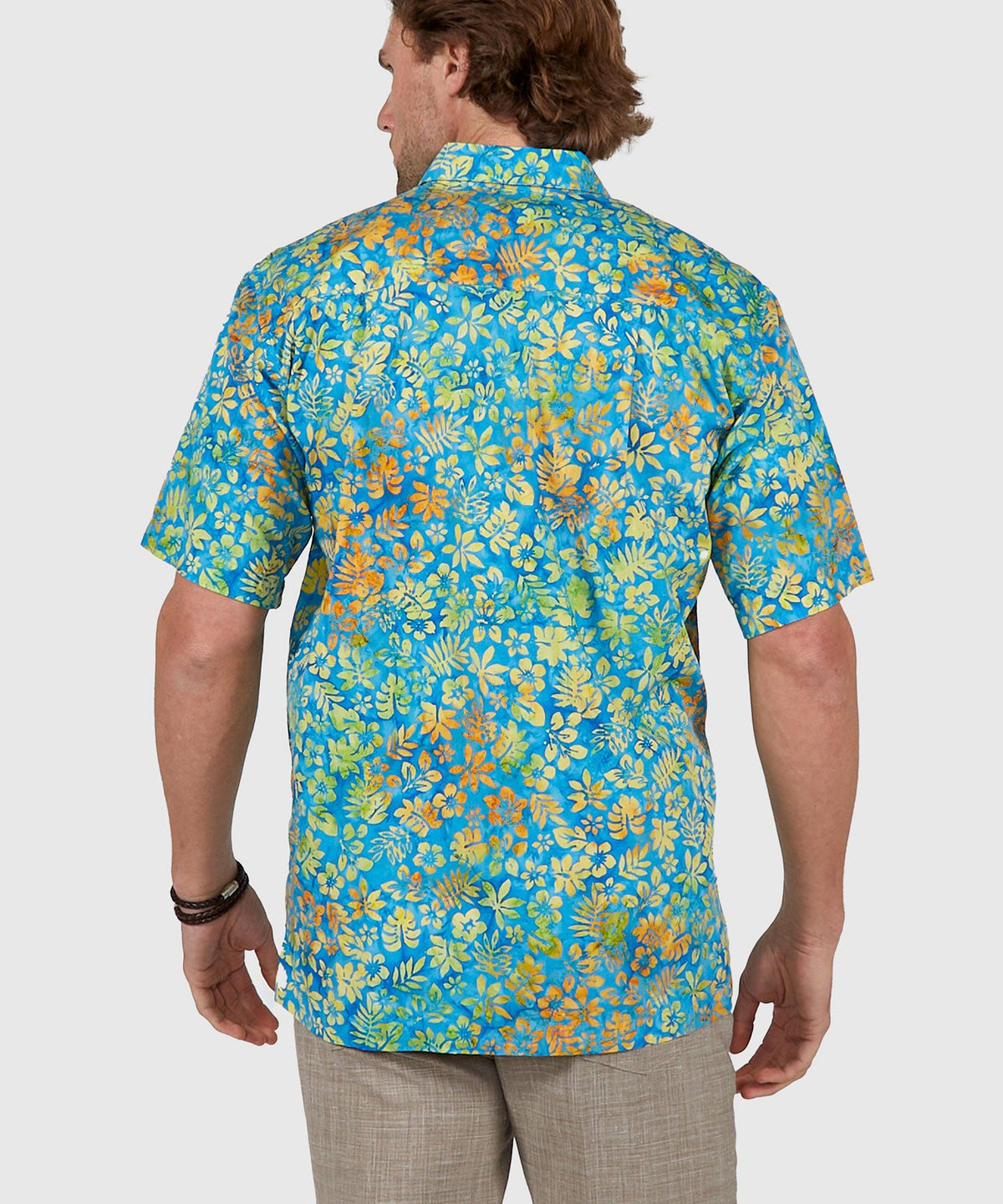 Short Sleeve Batik Print Camp Shirt – Multi