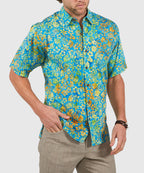 Short Sleeve Batik Print Camp Shirt – Multi