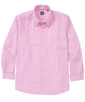 Long Sleeve No-Tuck Performance Gingham Sport Shirt – Pink