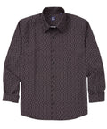 Long Sleeve No-Tuck Performance Print Sport Shirt – Black