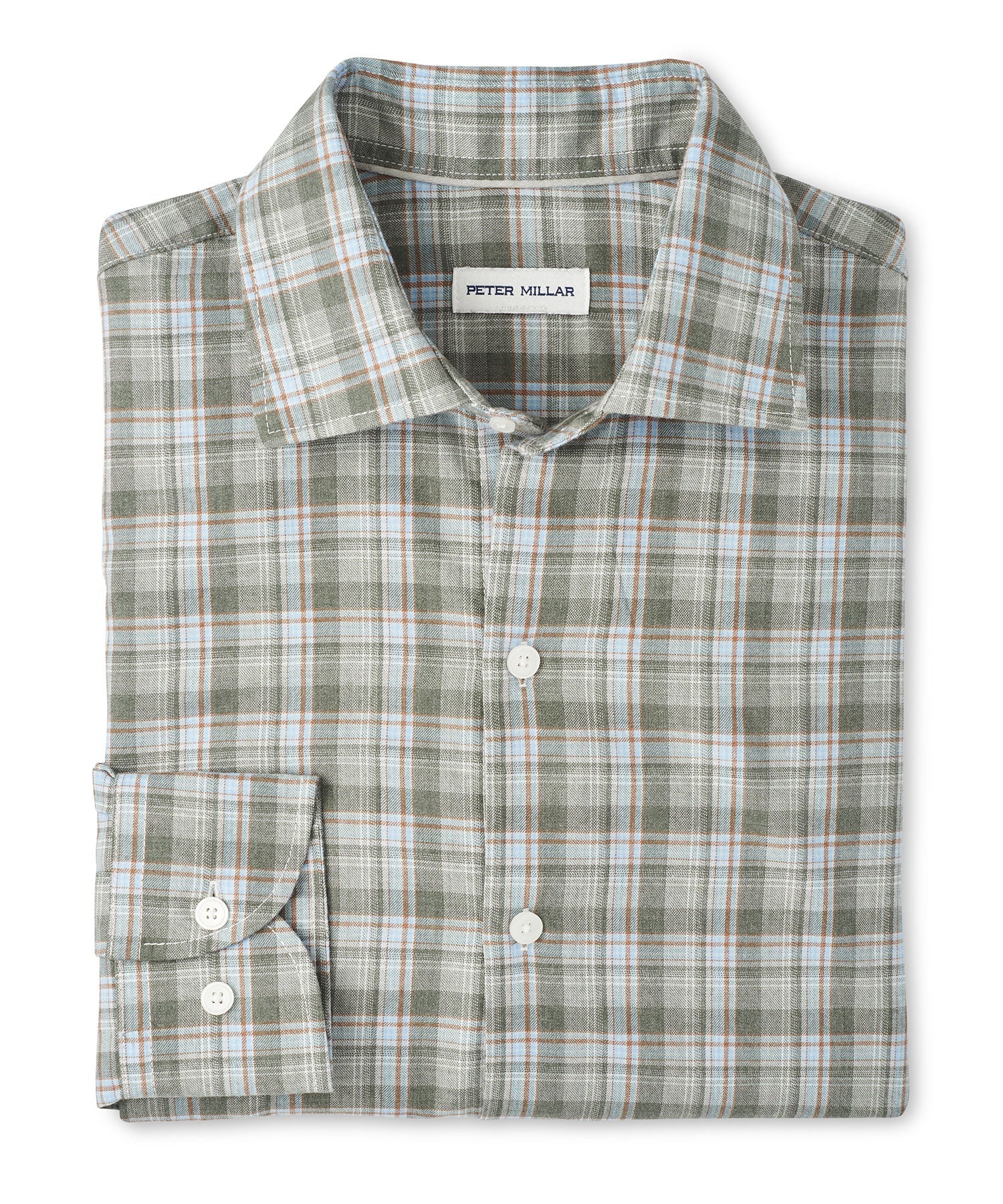 Long Sleeve Performance Flannel Sport Shirt – Blue Haze