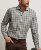 Long Sleeve Performance Flannel Sport Shirt – Blue Haze