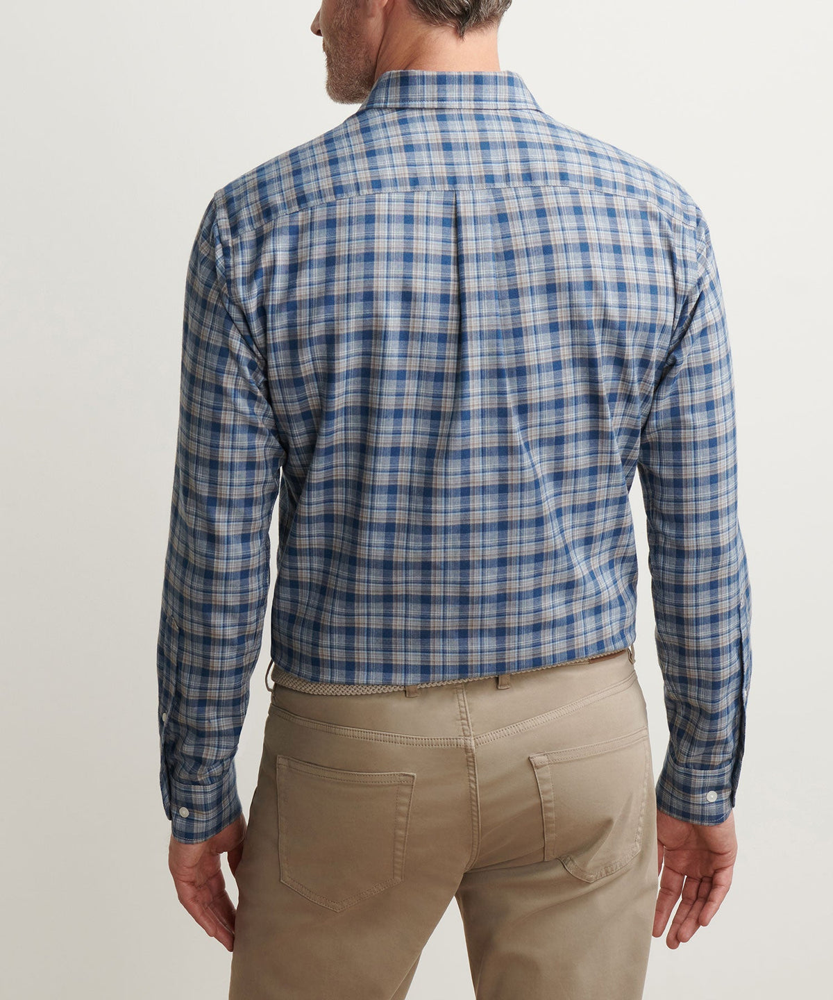 Long Sleeve Performance Flannel Sport Shirt – Blue Haze