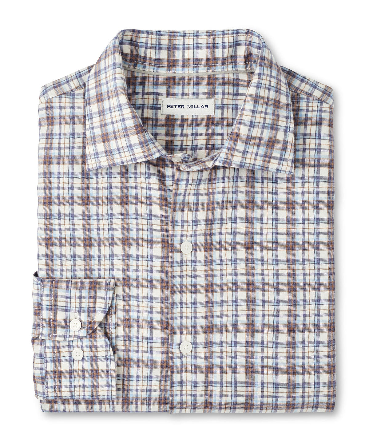 Long Sleeve Performance Flannel Sport Shirt – Winter Ivory