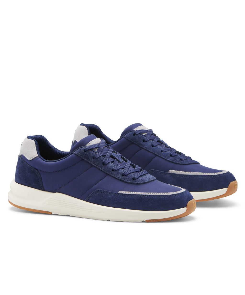 Suede Sneaker with Memory Foam Footbed