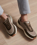 Suede Sneaker with Memory Foam Footbed