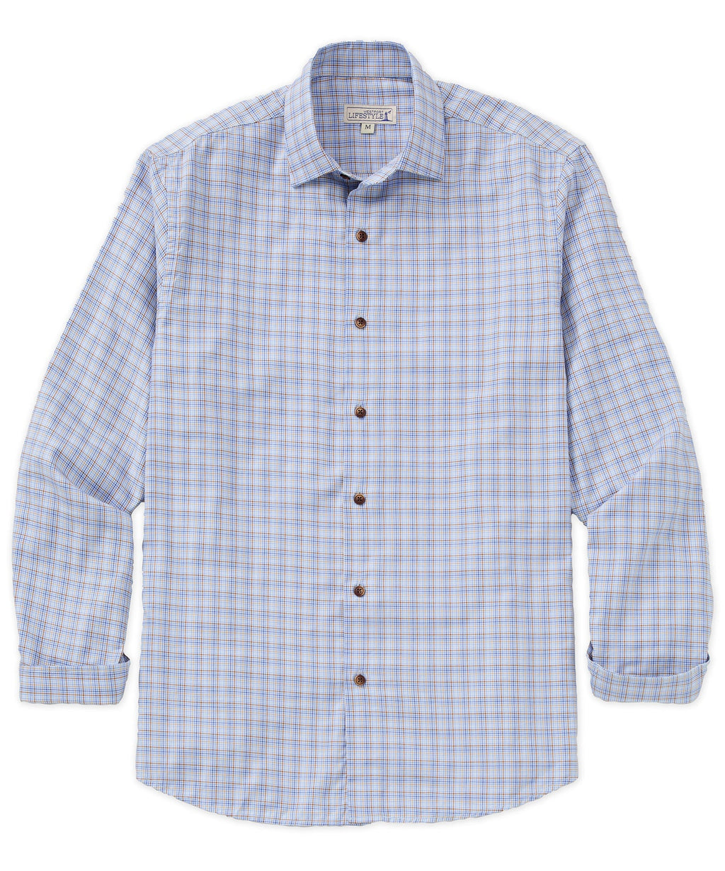 Long Sleeve Plaid Sport Shirt – Multi
