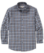 Long Sleeve Plaid Sport Shirt – Blue/Tan
