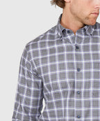 Long Sleeve Plaid Sport Shirt – Grey/Multi