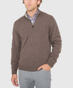 Long Sleeve Cashmere Quarter Zip Pullover