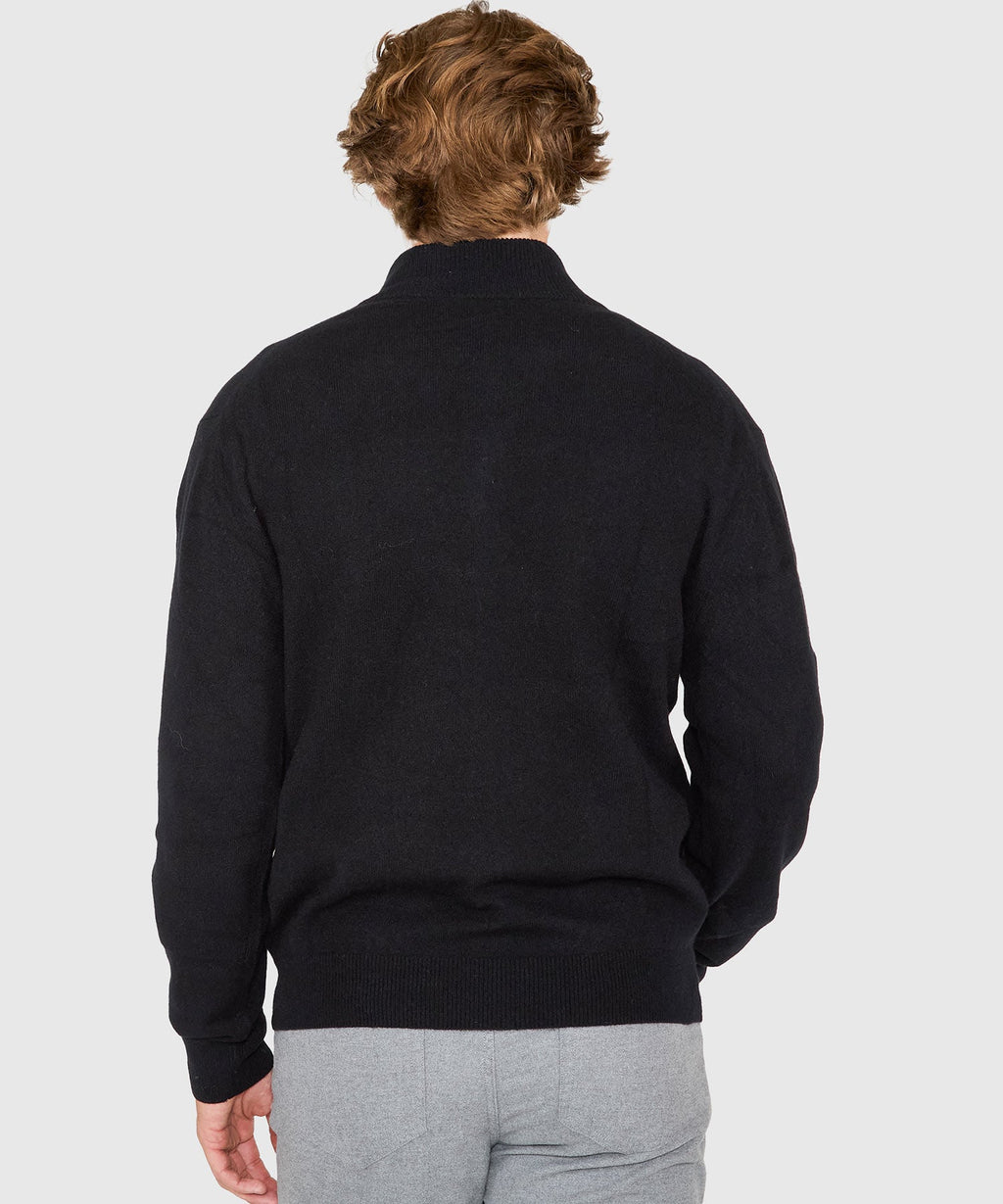 Long Sleeve Cashmere Quarter Zip Pullover