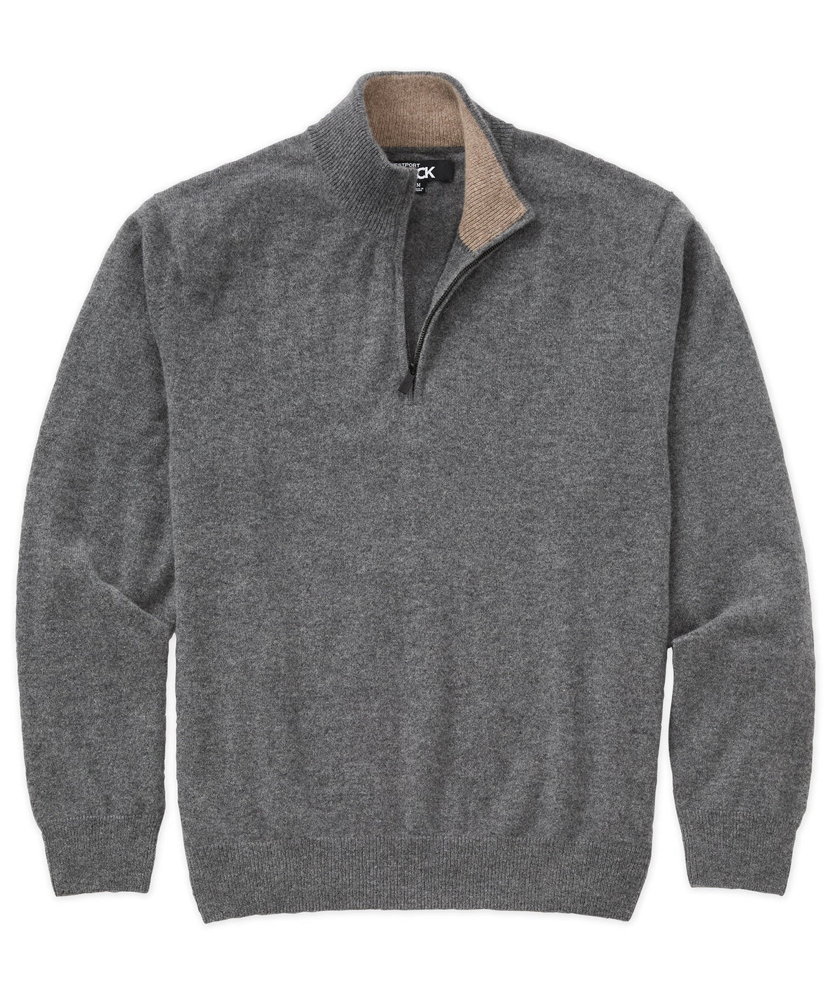 Long Sleeve Cashmere Quarter Zip Pullover