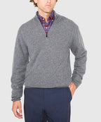 Long Sleeve Cashmere Quarter Zip Pullover