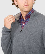 Long Sleeve Cashmere Quarter Zip Pullover