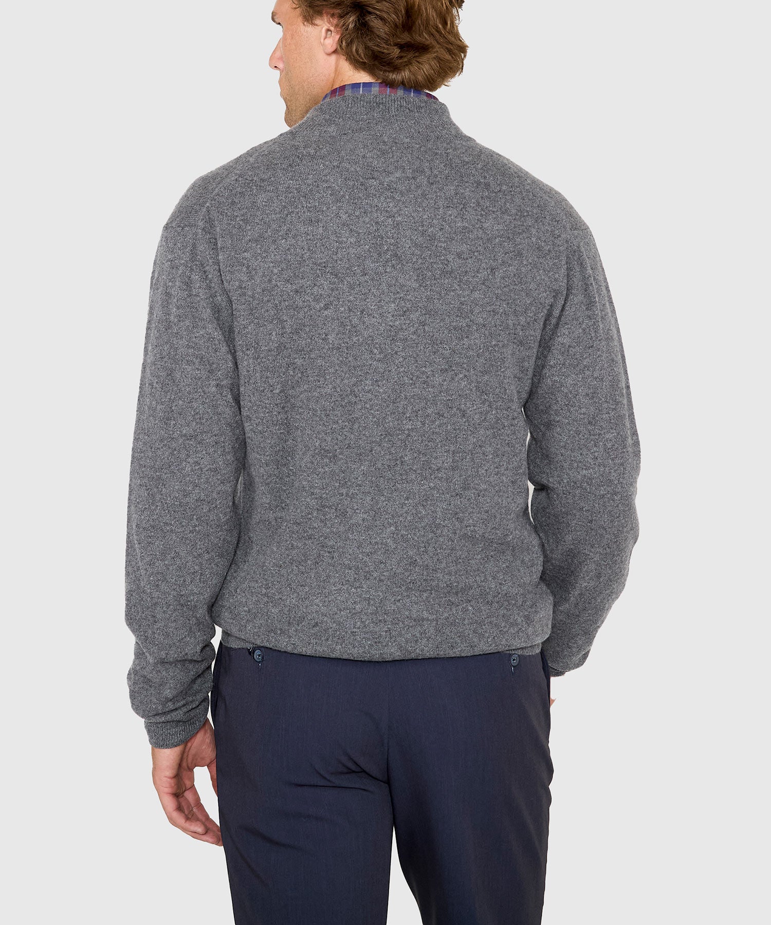 Long Sleeve Cashmere Quarter Zip Pullover