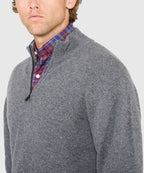 Long Sleeve Cashmere Quarter Zip Pullover