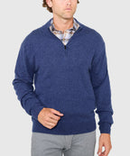 Long Sleeve Cashmere Quarter Zip Pullover