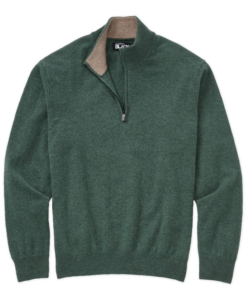 Long Sleeve Cashmere Quarter Zip Pullover