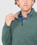 Long Sleeve Cashmere Quarter Zip Pullover