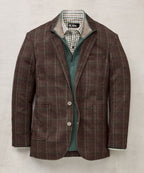 Stretch Knit Plaid Sport Coat – Brown