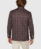 Stretch Knit Plaid Sport Coat – Brown