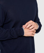 Long Sleeve Tipped Crew Neck Merino Pullover