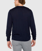 Long Sleeve Tipped Crew Neck Merino Pullover