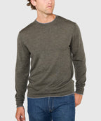 Long Sleeve Tipped Crew Neck Merino Pullover