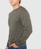 Long Sleeve Tipped Crew Neck Merino Pullover
