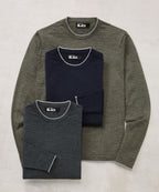 Long Sleeve Tipped Crew Neck Merino Pullover