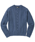 Cable Crew Neck Sweater – Indigo
