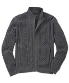 Cable Knit Cardigan Sweater – Shadow