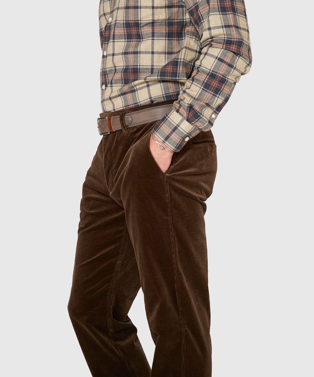 Flat Front Stretch Corduroy Pant