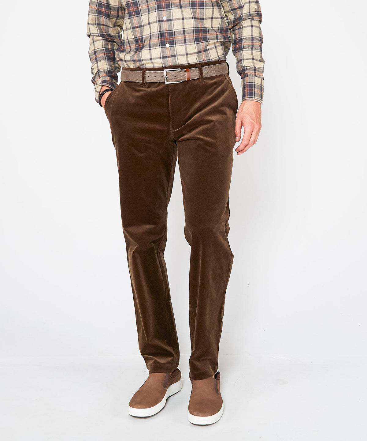 Flat Front Stretch Corduroy Pant