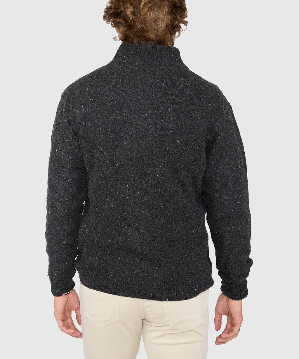 Donegal Button Mock Merino Sweater
