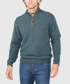 Donegal Button Mock Merino Sweater
