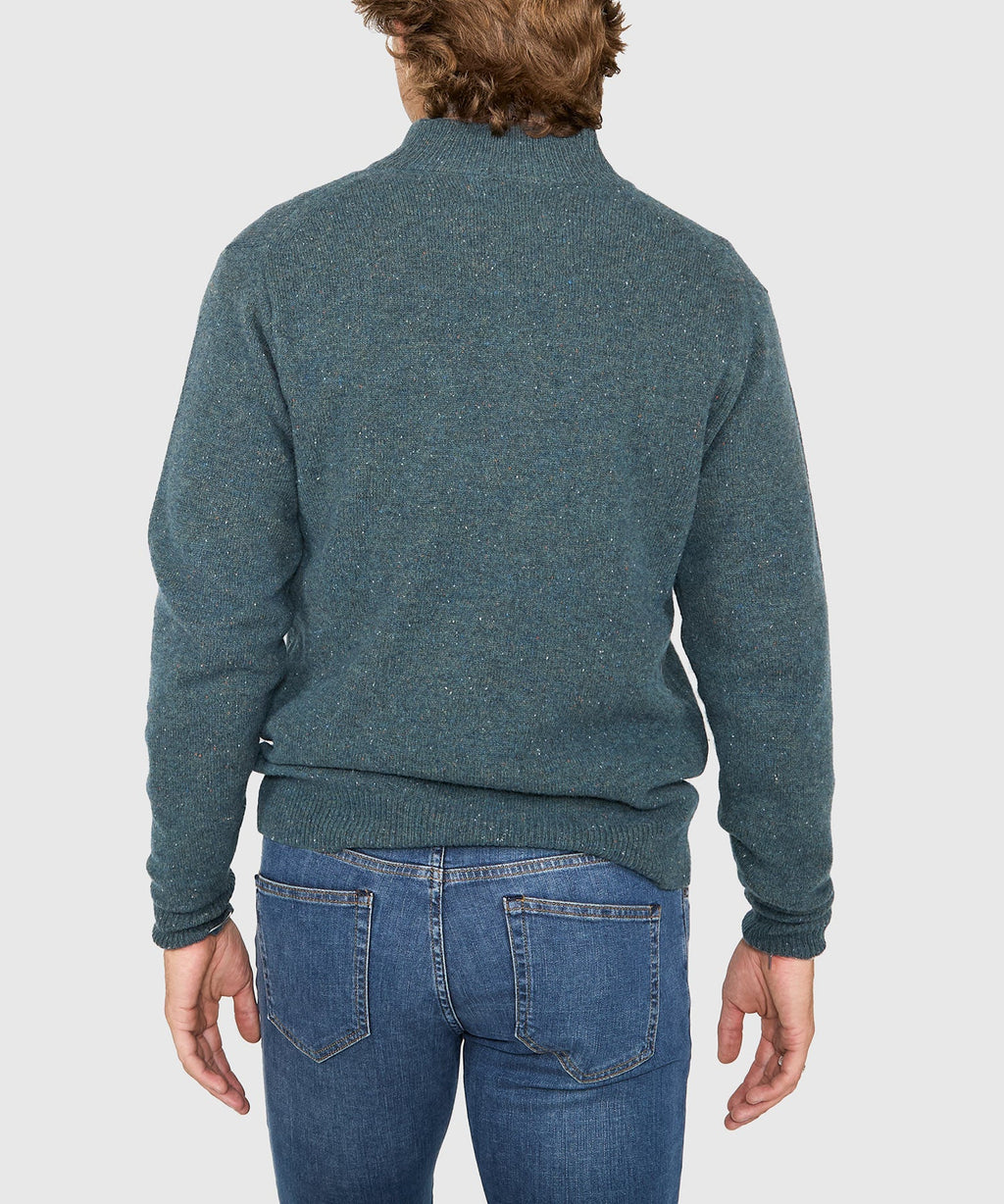 Donegal Button Mock Merino Sweater