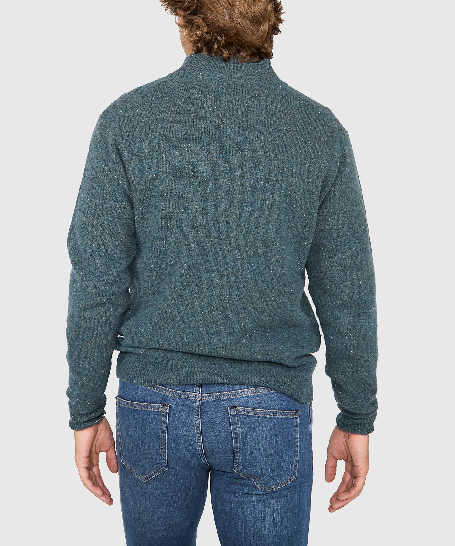 Donegal Button Mock Merino Sweater
