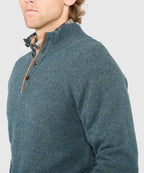 Donegal Button Mock Merino Sweater
