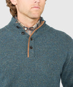 Donegal Button Mock Merino Sweater