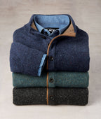 Donegal Button Mock Merino Sweater
