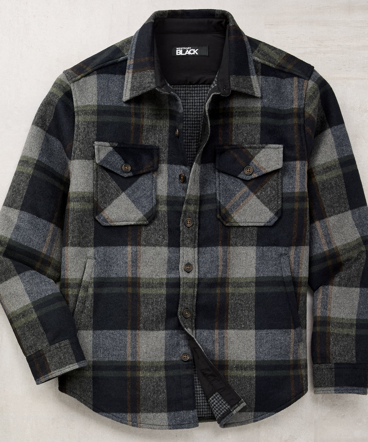 Wool Blend Houndstooth Shirt Jacket – Multi